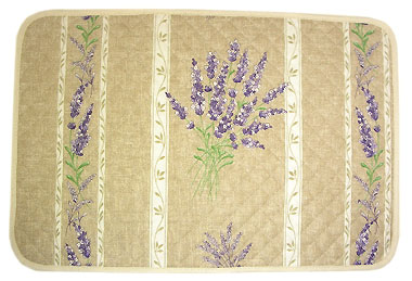 Provence quilted Placemat, coated (lavender 2007. natural)) - Click Image to Close